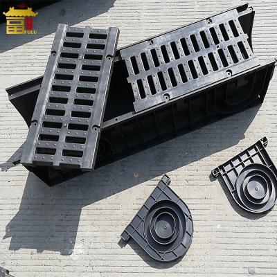 FUGU Drainage Channel with Grating Hdpe Plastic Linear Trench Drain