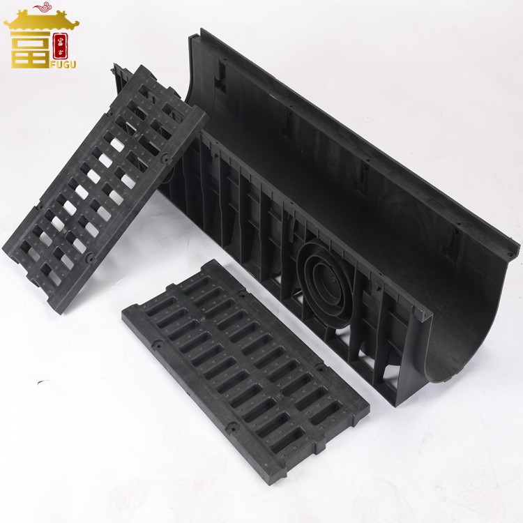 FUGU HDPE Drain ChannelSurface Water Drainage with Plastic Drain Cover