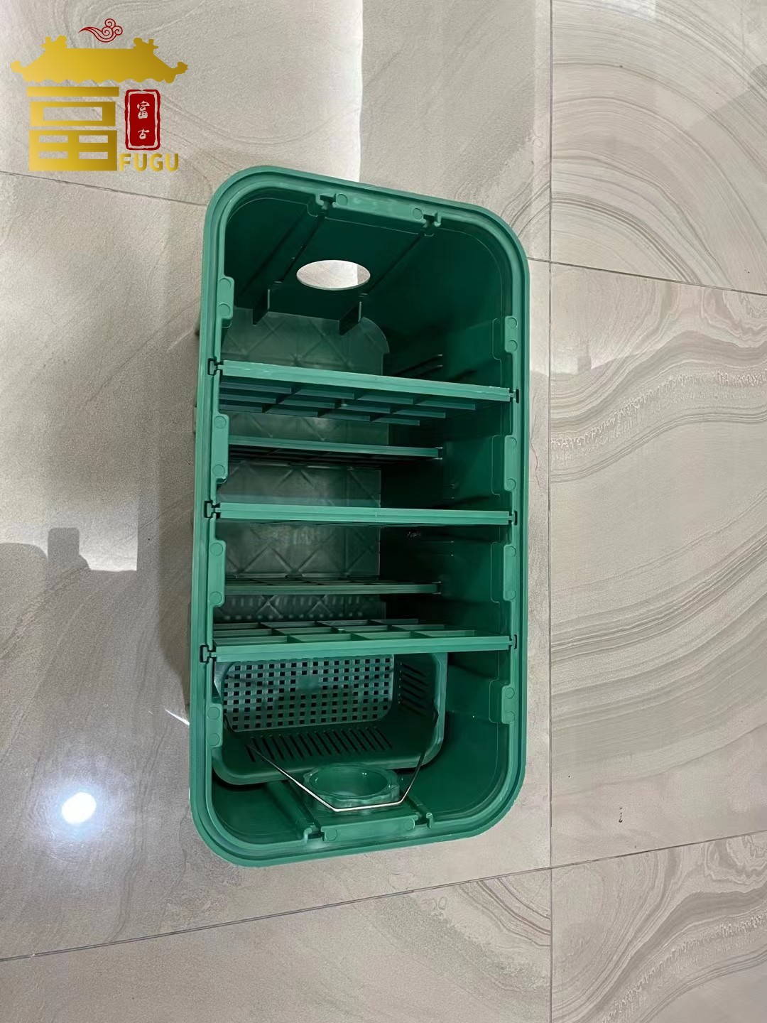 FUGU Kitchen Oil Water Separator Resin Plastic Grease Trap 40L-700L - 副本